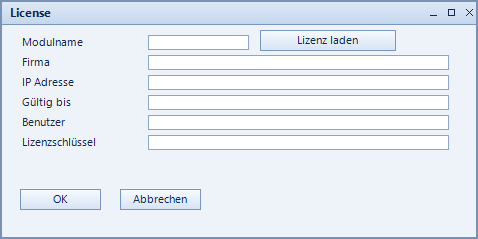 Screenshot: Lizenzschlüssel