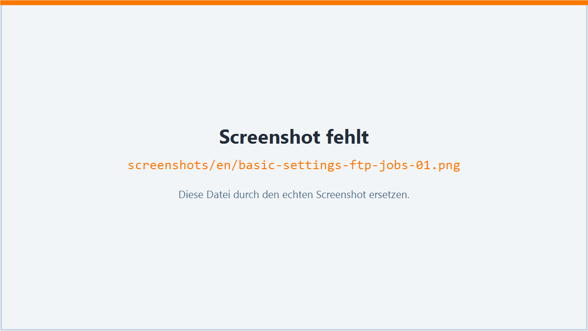 Screenshot: FTP Jobs